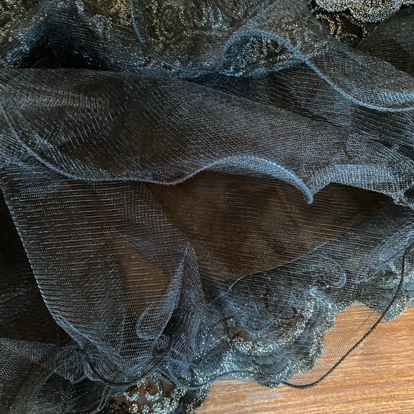 CHI CHI London Black Silver PARTY Holiday SKIRT - Picture 9 of 13